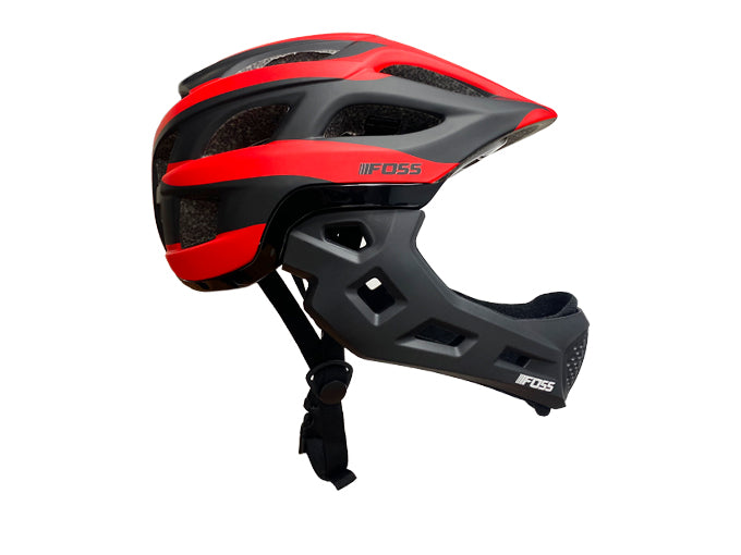 Casco FOSS Niño Desmontable In-Mould, Red/Black 48-56