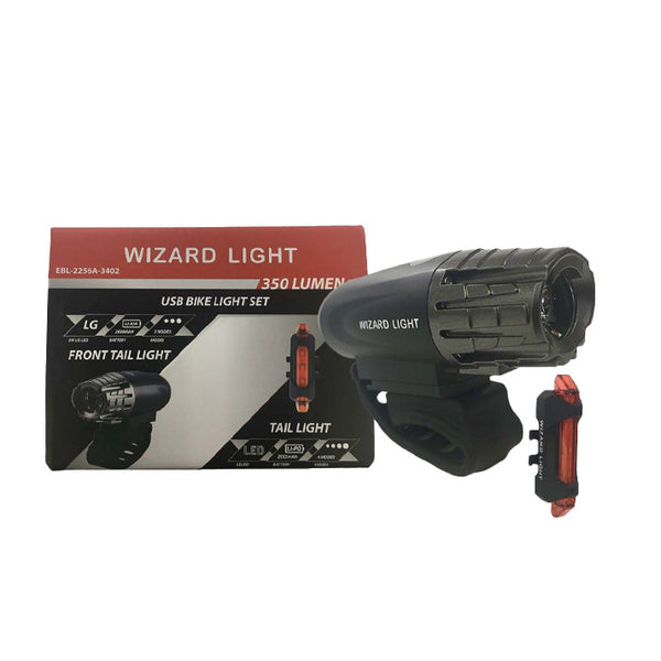 LUCES TRAS y DEL  USB  350 LUMEN WIZARD  2256